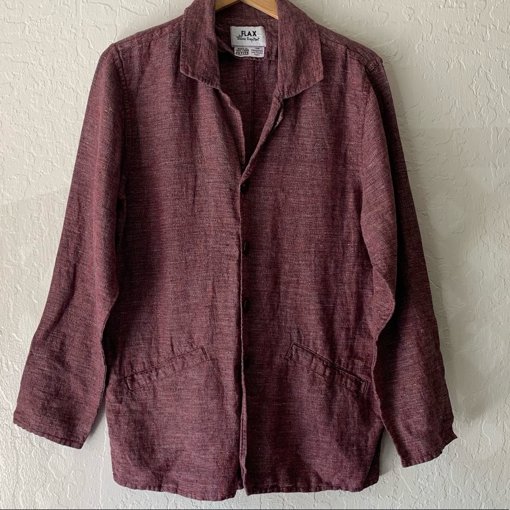 Flax linen oversized blazer